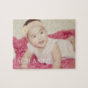 Retro-Kinderfoto-Minimal-Typografie Puzzle