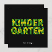Retro Kindergarten Boys Teacher Camouflage Funny Einladung (Vorne/Hinten)