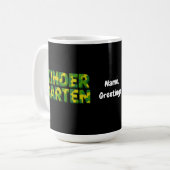 Retro Kindergarten Boys Teacher Camouflage Funny Kaffeetasse (Vorderseite Links)