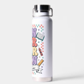 Retro Kindergarten, ich komme Schule Trinkflasche (Rückseite)