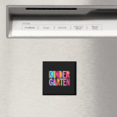 Retro Kindergarten Regenbogen Stimmung Lehrer Kind Magnet (In Situ (Geschirrspüler))