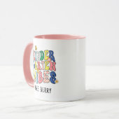 Retro Kindergarten Vibes Teacher Tasse (Vorderseite Links)