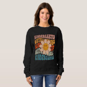 Retro-Kindergärtnerin Daisy Bunte Kinder Kin Sweatshirt (Vorne ganz)