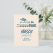 Retro Kindergeburtstag Party Earthy Postkarte (Stehend Vorderseite)