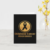 Retro Kinderkrebs-Bewusstsein im September Wir W Karte (Gelbe Blume)