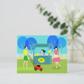 Retro Kinderlemonade-Stand Postkarte (Stehend Vorderseite)