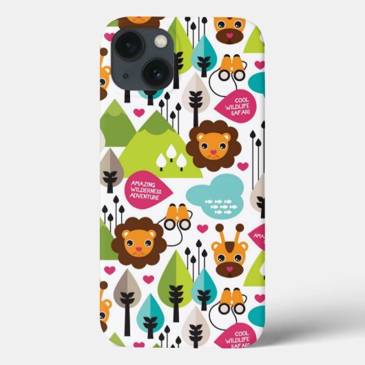 Retro-Kindersafari Case-Mate iPhone Hülle (Rückseite)