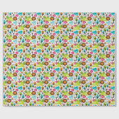 Retro-Kindersafari Geschenkpapier (Flach)