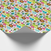 Retro-Kindersafari Geschenkpapier (Ecke)