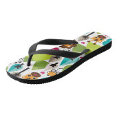 Retro-Kindersafari-Löwe Badesandalen (Schrägansicht)