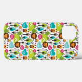 Retro Kindersafari-Löwewild lebende tiere Case-Mate iPhone Hülle (Rückseite (Horizontal))