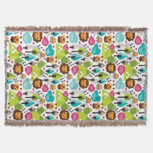 Retro Kindersafari-Löwewild lebende tiere Decke