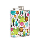 Retro Kindersafari-Löwewild lebende tiere Flachmann (Rechts)