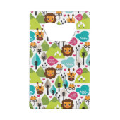 Retro Kindersafari-Löwewild lebende tiere Geldbeutel Flaschenöffner (Rückseite)