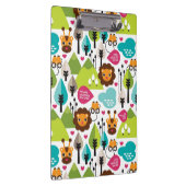 Retro Kindersafari-Löwewild lebende tiere Klemmbrett (Rechts)