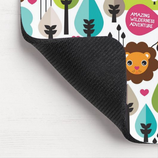 Retro Kindersafari-Löwewild lebende tiere Mousepad (Ecke)