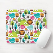 Retro Kindersafari-Löwewild lebende tiere Mousepad (Mit Mouse)