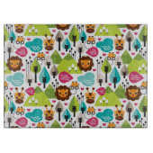 Retro Kindersafari-Löwewild lebende tiere Schneidebrett (Vorderseite)