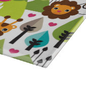 Retro Kindersafari-Löwewild lebende tiere Schneidebrett (Ecke)