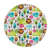 Retro Kindersafari-Löwewild lebende tiere Schneidebrett (Vorderseite)