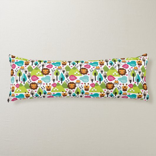 Retro Kindersafari-Löwewild lebende tiere Seitenschläferkissen (Vorderseite)