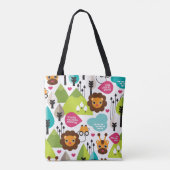 Retro Kindersafari-Löwewild lebende tiere Tasche (Rückseite)