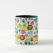 Retro Kindersafari-Löwewild lebende tiere Tasse (Zentrum)
