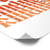 Retro Kindness Deawareness Shirt Signing Language Poster (Ecke)