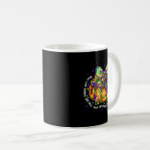 Retro King Cake Coquette Bow Beads Happy Mardi Gra Kaffeetasse (VorderseiteRechts)