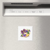 Retro King Cake Kokette Bogen Perlen Glückliches M Magnet (In Situ (Geschirrspüler))