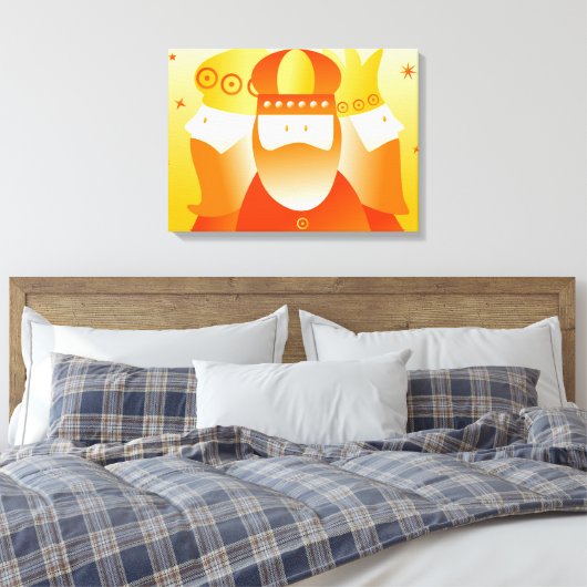 Retro Kings Leinwanddruck (Insitu (Schlafzimmer))