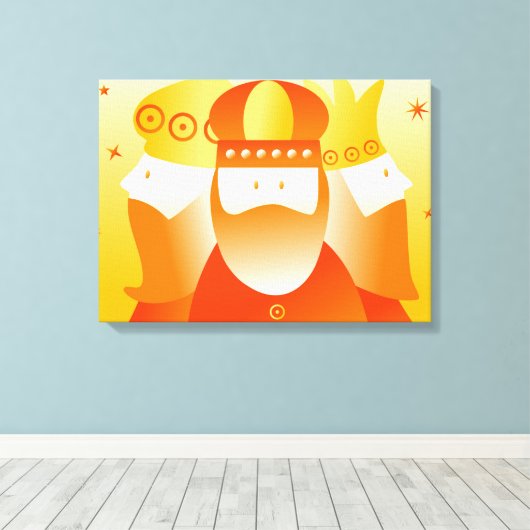 Retro Kings Leinwanddruck (Insitu (Holzboden))