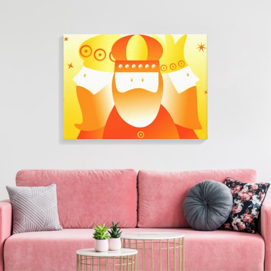 Retro Kings Leinwanddruck (Insitu (Wohnzimmer))