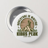 Retro Kings Peak Wanderung Button (Vorne & Hinten)