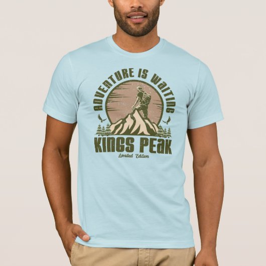 Retro Kings Peak Wanderung T-Shirt (Vorderseite)