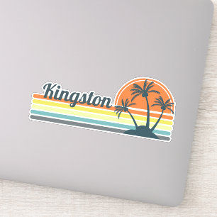 Retro Kingston Sunset Aufkleber