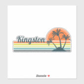 Retro Kingston Sunset Aufkleber (Blatt)