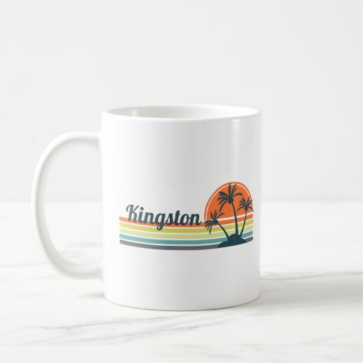 Retro Kingston Sunset Coffee Tasse (Links)