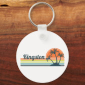 Retro Kingston Sunset Schlüsselanhänger (Vorderseite)