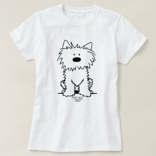 Retro KiniArt Westie T-Shirt (Design vorne)
