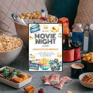 Retro-Kino-Abend-Kinder-Geburtstagseinladung Einladung