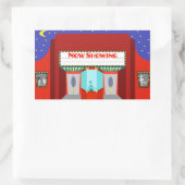 Retro Kino-Aufkleber Rechteckiger Aufkleber (Tasche)