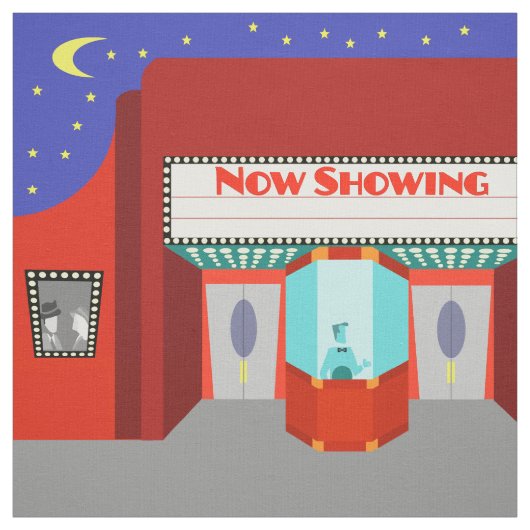 Retro Kino-Gewebe Stoff (Muster)