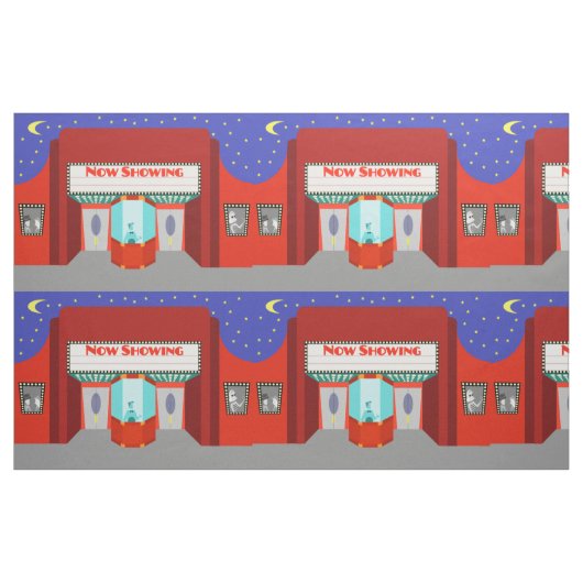 Retro Kino-Gewebe Stoff (Fat Quarter (45,7 x 55,9 cm))