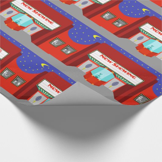 Retro Kino-Packpapier Geschenkpapier (Ecke)