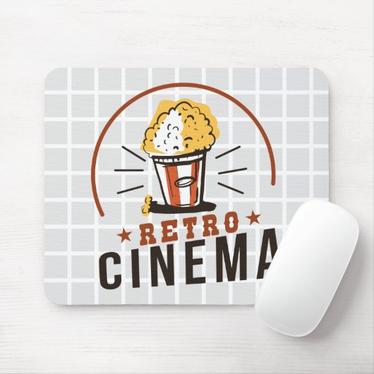 Retro-Kino-Popcorn-Raster-Mauspad Mousepad (Mit Mouse)