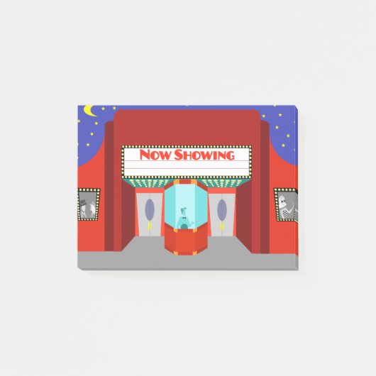 Retro-Kino Post-It-Notes Post-it Klebezettel (Vorderseite)