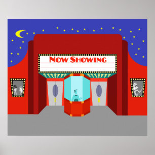 Retro-Kino-Theaterplakat Poster