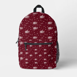 Retro Kirsch-Cola-Muster | Burgunderrote Tupfen Bedruckter Rucksack