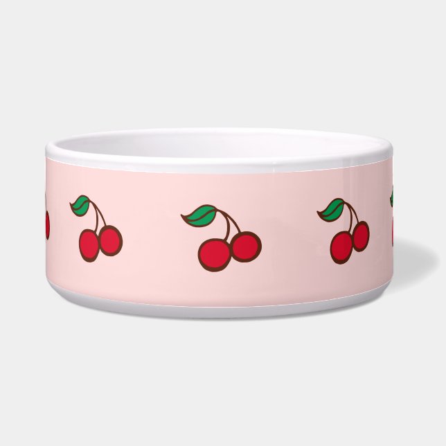 Retro-Kirsch-Haustier-Schale Napf (Vorderseite)